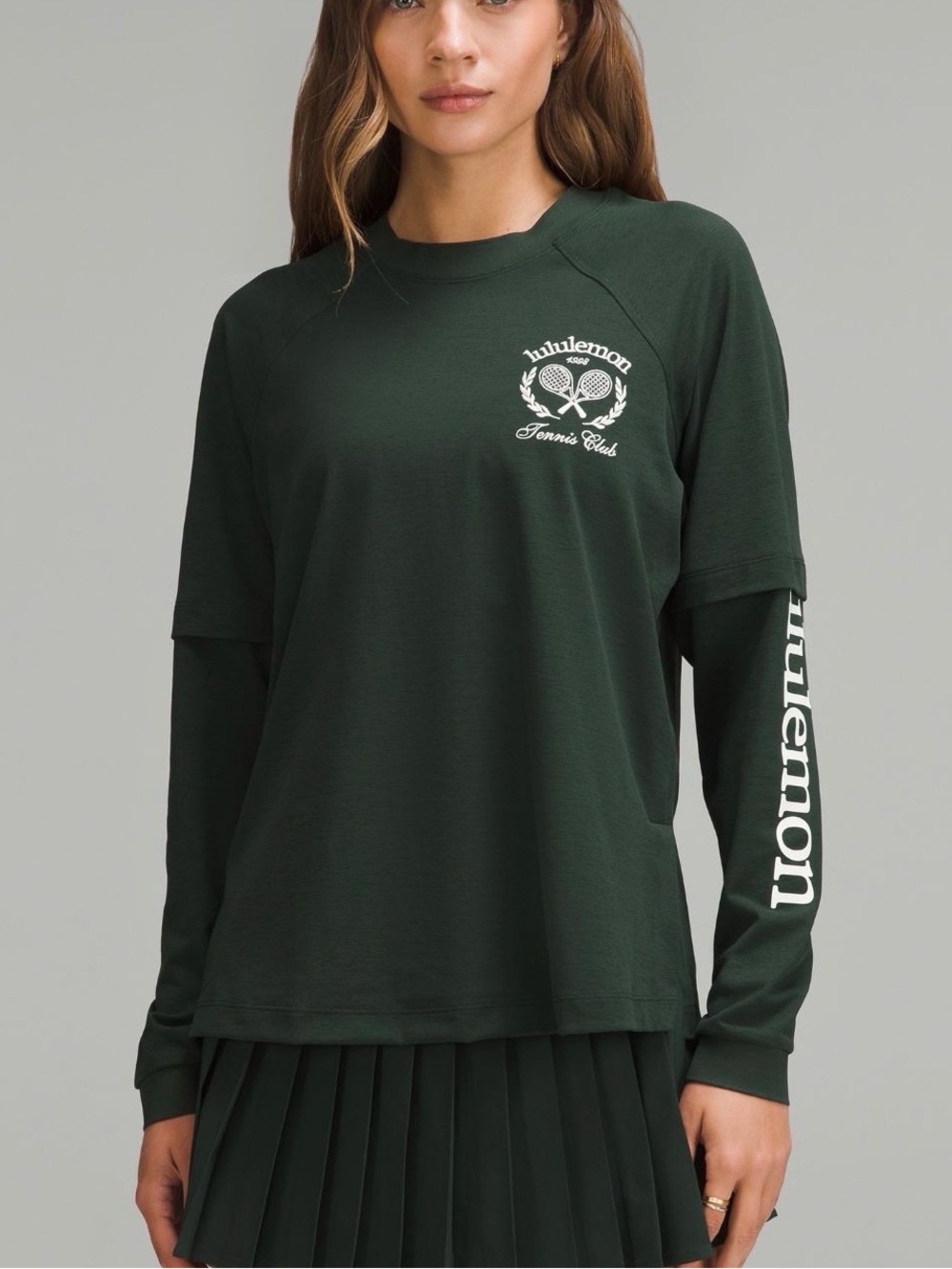 lululemon athletica Forest Green Long Sleeve Layered Tee